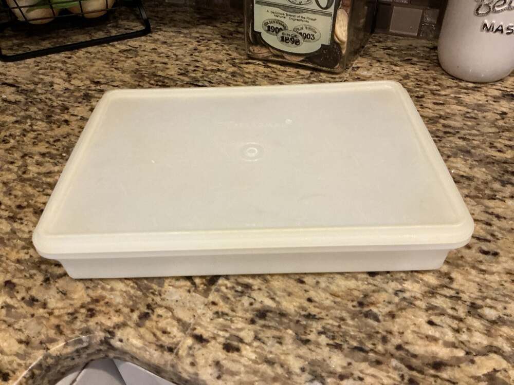 Vintage Tupperware Rectangular Storage Container with Lid